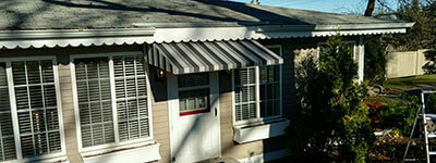house with an awning