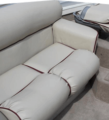 Upholstered boat seats